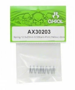 Axial Spring 12.5x20mm 6.53 Lbs/in - Firm (Yellow) - (2p 3 Axial Spring 12.5x20mm 6.53 Lbs/in - Firm (Yellow) - (2p -Axial Salse Store AX30203 fc8a