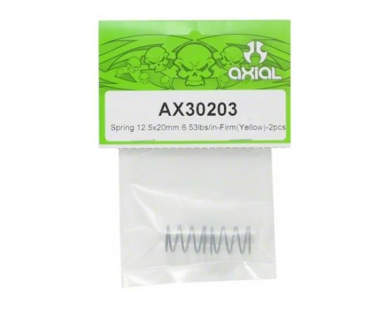 Axial Spring 12.5x20mm 6.53 Lbs/in - Firm (Yellow) - (2p 2 Axial Spring 12.5x20mm 6.53 Lbs/in - Firm (Yellow) - (2p - Image 2