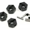 Axial Narrow 12mm Aluminum Hub - Black (4pcs)