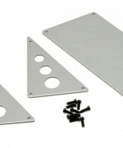 Axial Front Skid Plates - Tube Style Bumber - Silver Aluminum (3pcs)