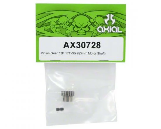 Axial Pinion Gear 32P 17T - Steel (3mm Motor Shaft) 2 Axial Pinion Gear 32P 17T - Steel (3mm Motor Shaft) - Image 2