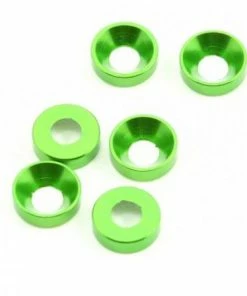 Axial Cone Washer 3x6.9x2mm Green (6)