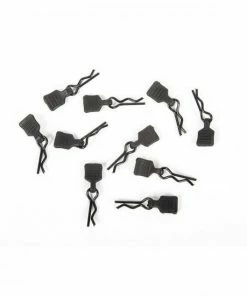 Axial 3mm Body Clip W/Tab - Black (10pc)