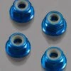 Axial M4 Serrated Nylon Lock Nut (Blue) (4pcs)