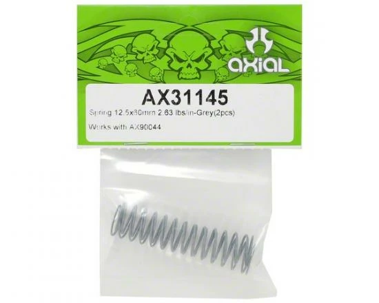 Axial Spring 12.5x60mm 2.63 Lbs/in - Grey (2pcs) 2 Axial Spring 12.5x60mm 2.63 Lbs/in - Grey (2pcs) - Image 2
